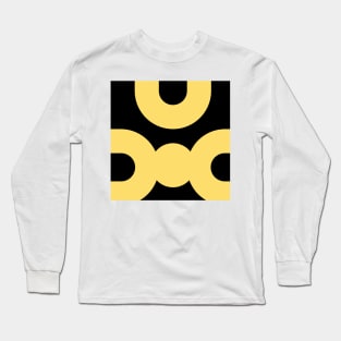 black and yellow Minimalistic pattern Long Sleeve T-Shirt